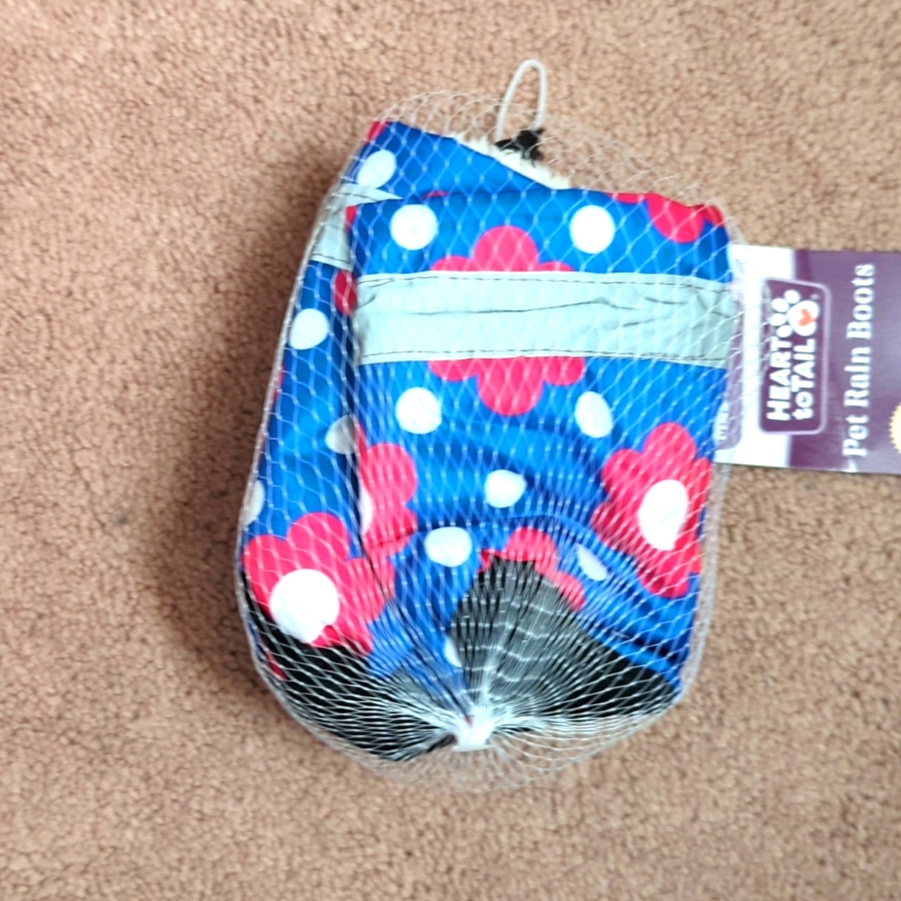 Heart to Tail. Medium Pet Rain Boots. SALE